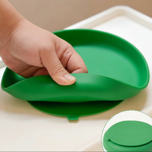 1PC Silicone Infant Plate Suction Feeding Bowl Baby Dishes Waterproof Newborn Essentials BPA Free Accessories Christmas Gift