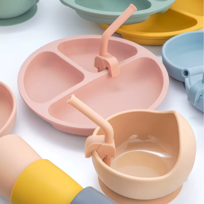 1Pcs Reusable Silicone Children Drinking Water Straw Baby Infant Feeding Straw Dishes Supplies Baby Accessories