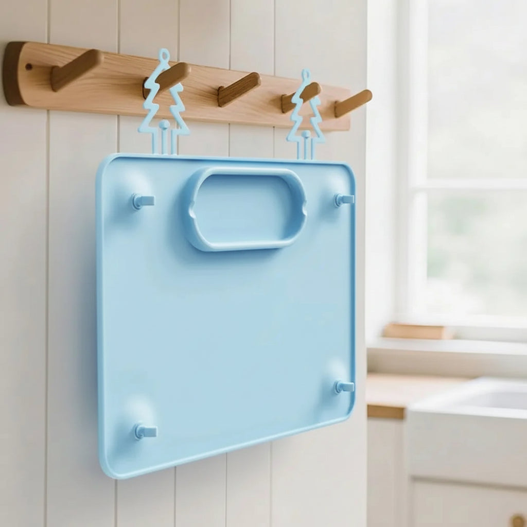 Strong Suction Baby Placemats Silicone with 2 Straps Suction Plates Anti-Slip Safe Baby Plates for Infants Toddlers