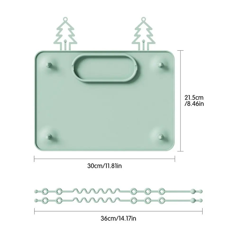 Strong Suction Baby Placemats Silicone with 2 Straps Suction Plates Anti-Slip Safe Baby Plates for Infants Toddlers