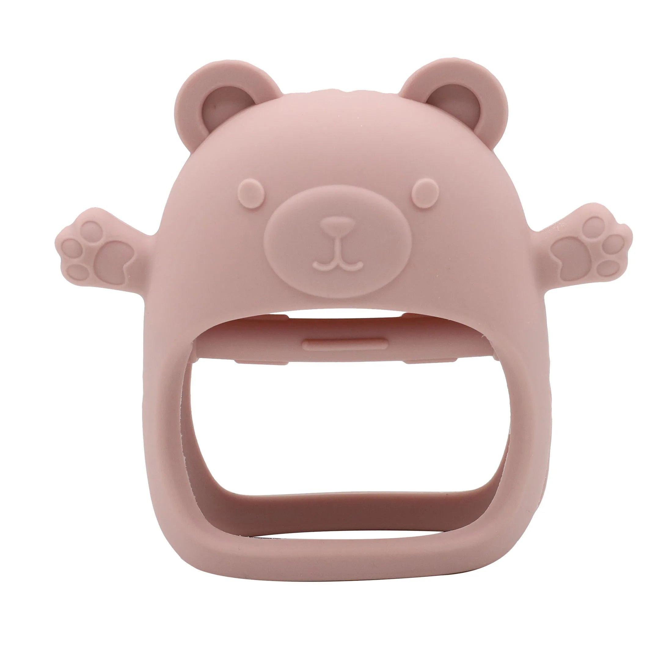 Silicone Teddy Bear Teething Toy for Babies, Easy to Grip and anti Food Hand Toy