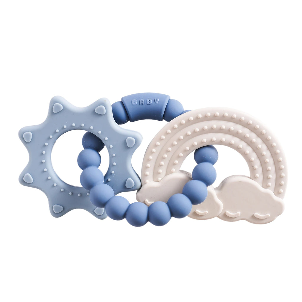 1Pc Silicone Teether,Food Grade Baby 0-12 Toys,Toddlersteething Ring Sensory Toys,Silicone Planet Teether Bracelet Accessories