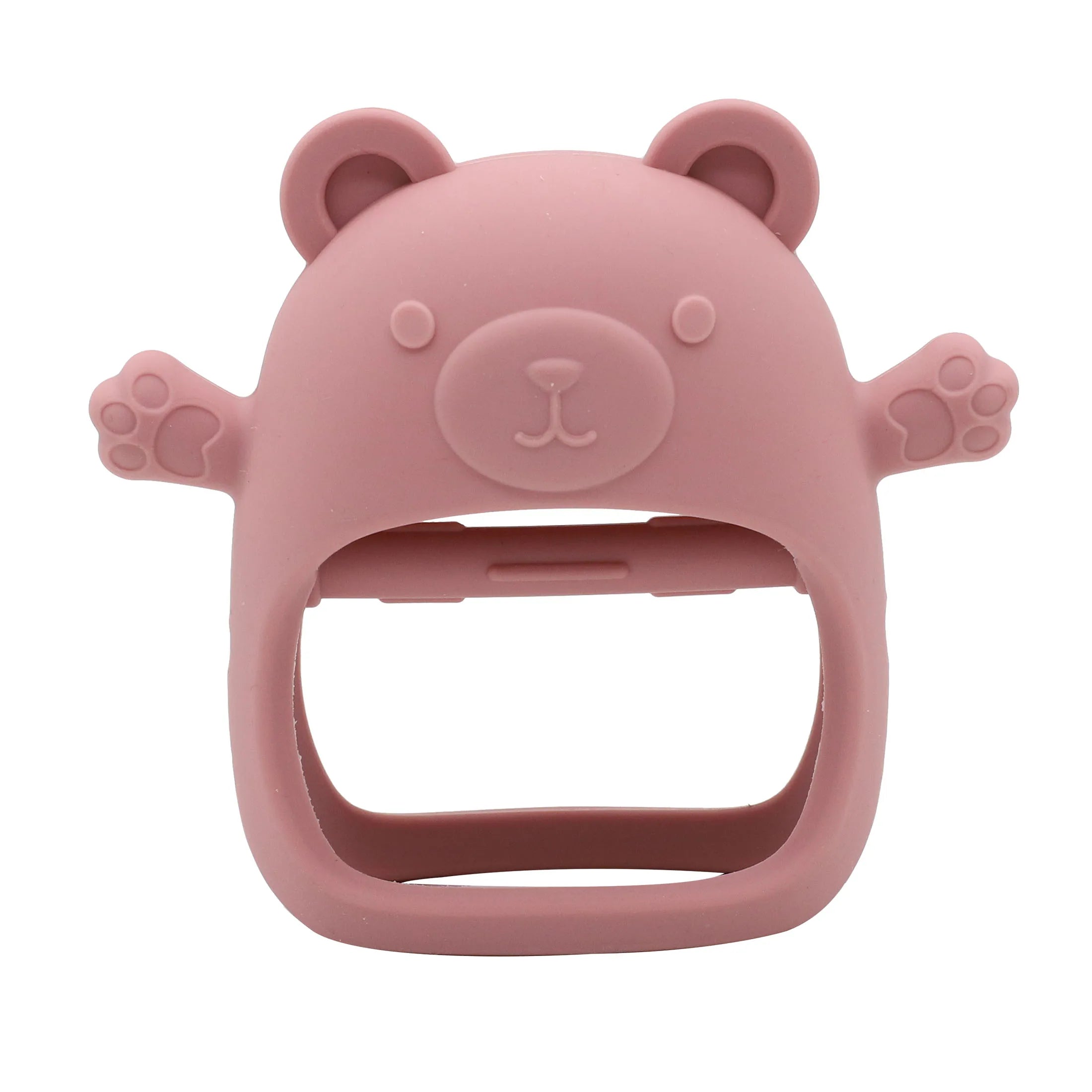 Silicone Teddy Bear Teething Toy for Babies, Easy to Grip and anti Food Hand Toy