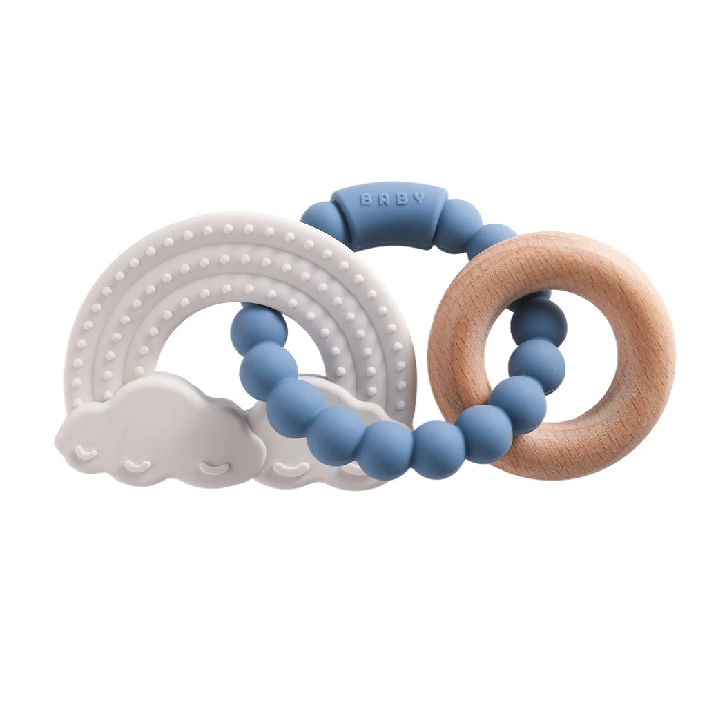 1Pc Silicone Teether,Food Grade Baby 0-12 Toys,Toddlersteething Ring Sensory Toys,Silicone Planet Teether Bracelet Accessories