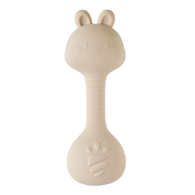 Rattles for Baby 0 3 Months Toys Cartoon Rabbits Sand Hammer Silicone Maracas Baby Silicone Rattle Toys Teether Toys for Baby